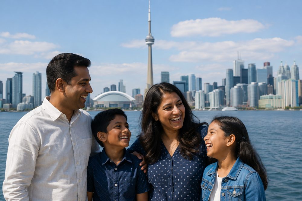 An internationally trained doctor and family in Canada